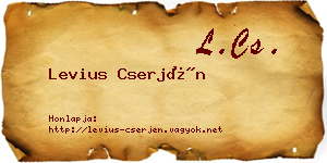 Levius Cserjén névjegykártya
